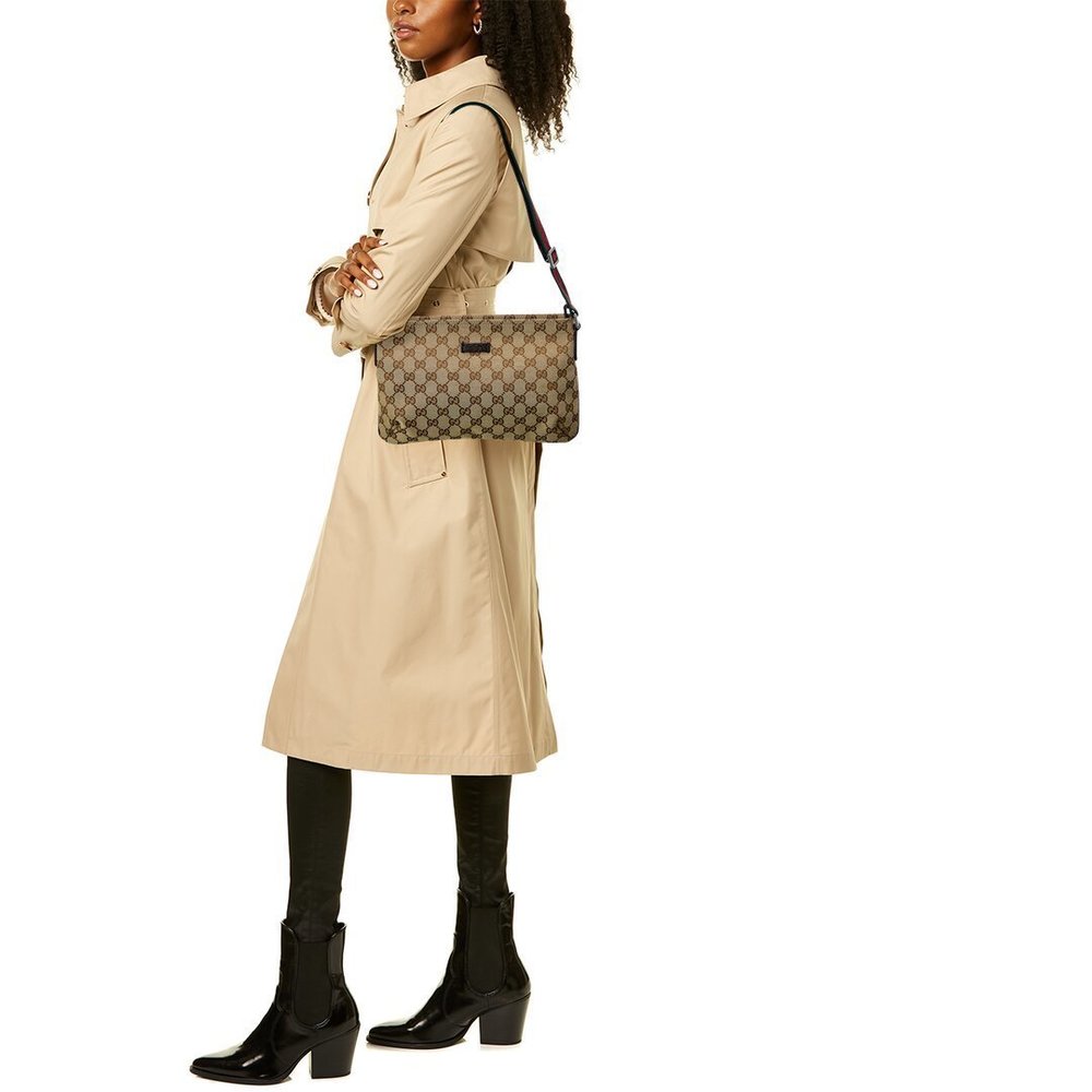 Gucci Brown GG Canvas & Leather Web Strap Messenger Bag (Authentic Pre-Owned) - Picture 5 of 6